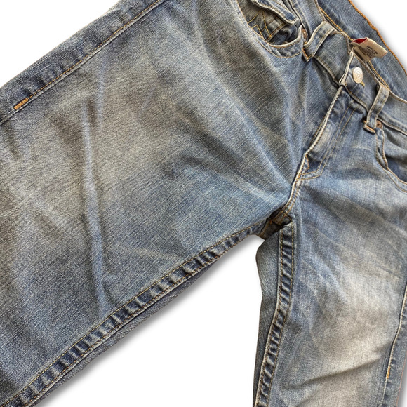 True Religion Ricky Men's Denim Jeans 33 Medium Wash Front Fade EUC - Picture 7 of 12